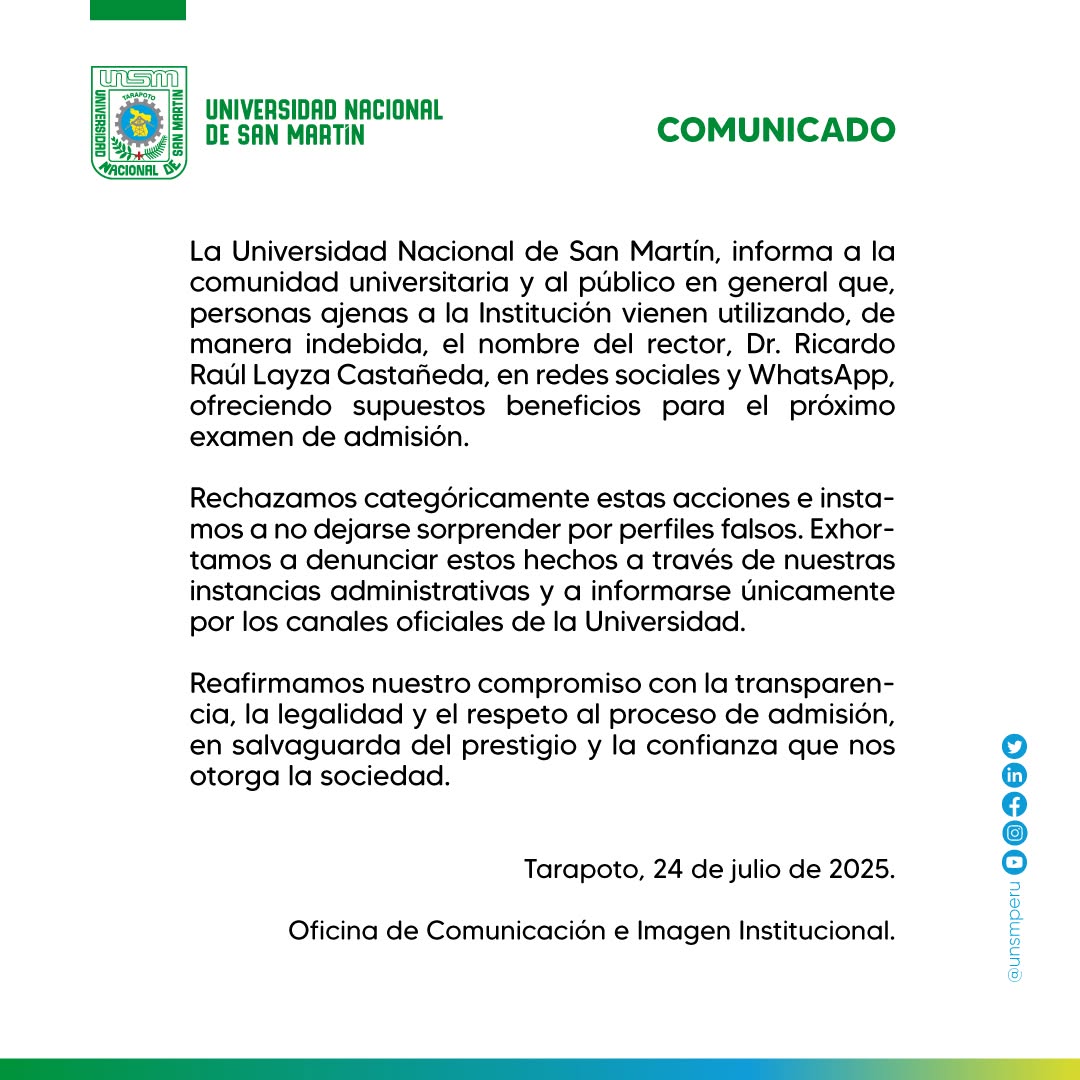 Comunicado para Extraordinario I